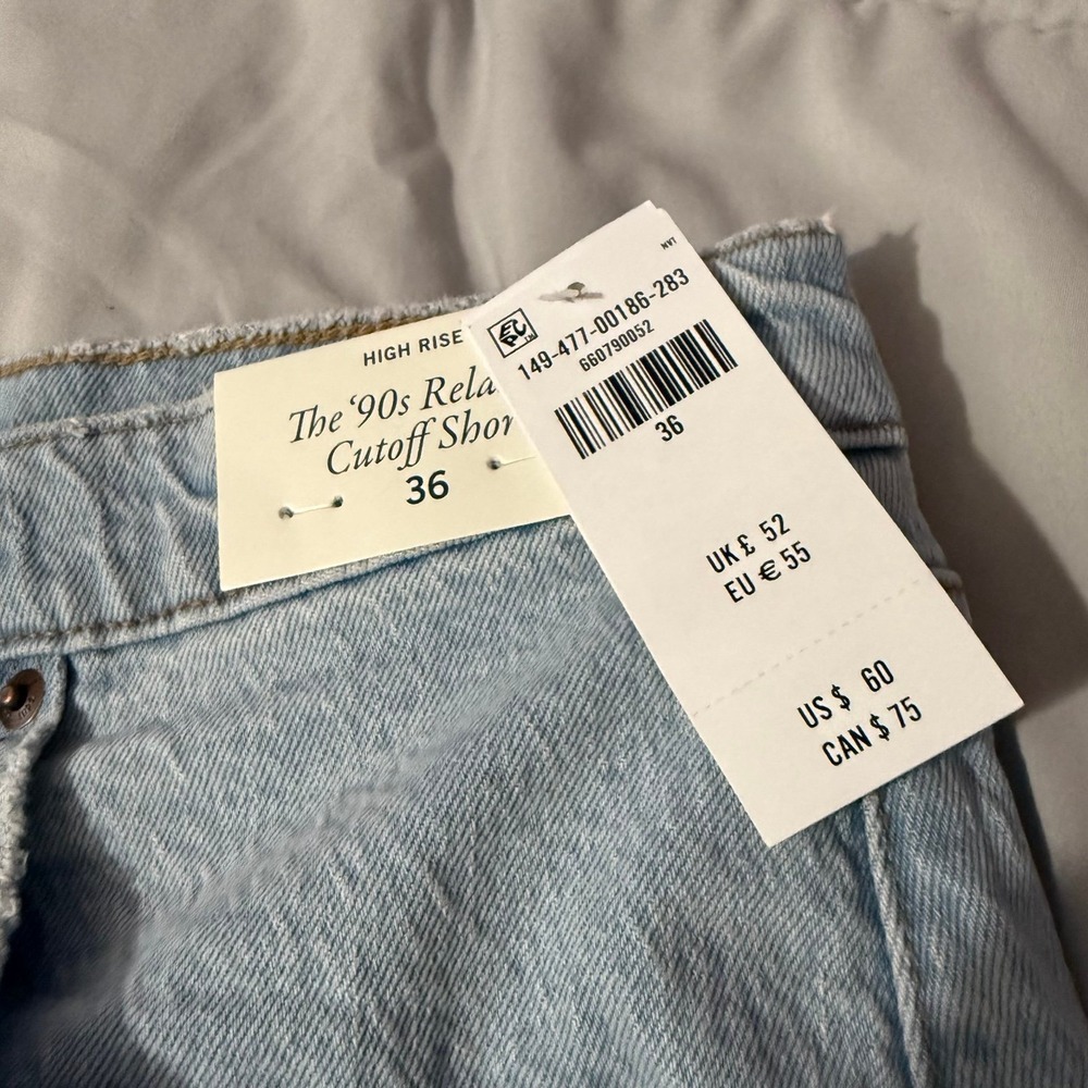 Women's Abercrombie and fitch high rise the 90s relaxed cutoff shorts size 36 - Picture 4 of 8